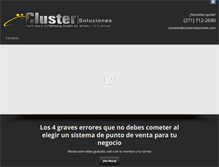 Tablet Screenshot of clustersoluciones.com